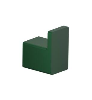 Flusso 196.1001LG Brass Bathroom Towel / Robe Hook in Leaf Green