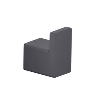 Flusso 196.1001DG Brass Bathroom Towel / Robe Hook in Dark Gray