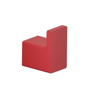 Flusso 196.1001DR Brass Bathroom Towel / Robe Hook in Deep Red