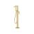 Isenberg 196.1165SB Freestanding Floor Mount Bathtub / Tub Filler With Hand Shower in Satin Brass PVD