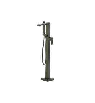 Flusso 196.1165GMG Freestanding Floor Mount Bathtub / Tub Filler With Hand Shower in Gun Metal Gray