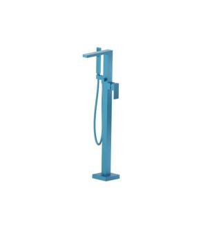Flusso 196.1165SKB Freestanding Floor Mount Bathtub / Tub Filler With Hand Shower in Sky Blue