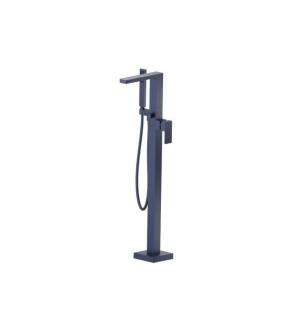 Flusso 196.1165NB Freestanding Floor Mount Bathtub / Tub Filler With Hand Shower in Navy Blue
