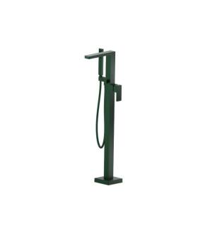 Flusso 196.1165LG Freestanding Floor Mount Bathtub / Tub Filler With Hand Shower in Leaf Green