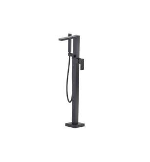 Flusso 196.1165DG Freestanding Floor Mount Bathtub / Tub Filler With Hand Shower in Dark Gray