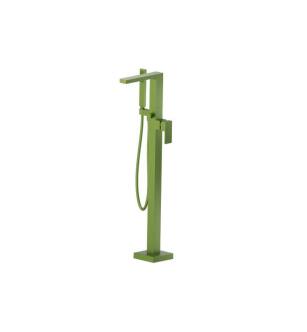 Flusso 196.1165IG Freestanding Floor Mount Bathtub / Tub Filler With Hand Shower in Flusso Green