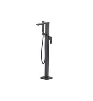 Flusso 196.1165RG Freestanding Floor Mount Bathtub / Tub Filler With Hand Shower in Rock Gray