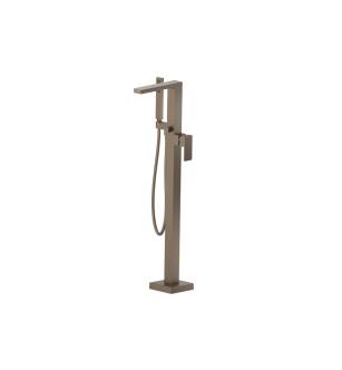 Flusso 196.1165DT Freestanding Floor Mount Bathtub / Tub Filler With Hand Shower in Dark Tan