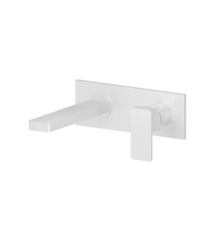 Flusso 196.1800GW Single Handle Wall Mounted Bathroom Faucet in Gloss White