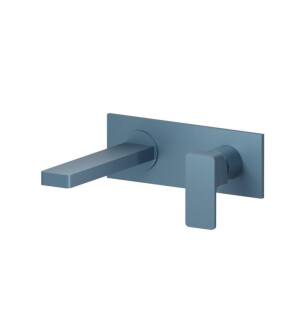 Flusso 196.1800BP Single Handle Wall Mounted Bathroom Faucet in Blue Platinum