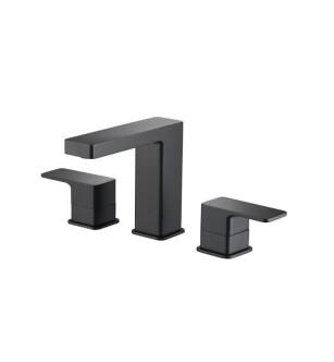 Flusso 196.2000MB Three Hole 8" Widespread Two Handle Bathroom Faucet in Matte Black