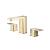 Isenberg 196.2000SB Three Hole 8" Widespread Two Handle Bathroom Faucet in Satin Brass PVD