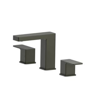 Flusso 196.2000GMG Three Hole 8" Widespread Two Handle Bathroom Faucet in Gun Metal Gray