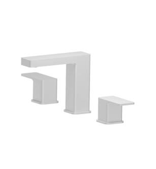 Flusso 196.2000GW Three Hole 8" Widespread Two Handle Bathroom Faucet in Gloss White