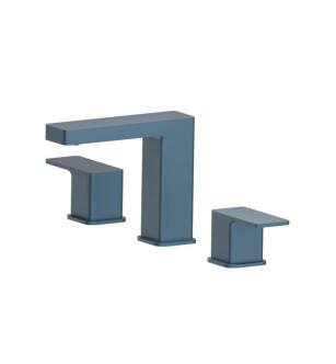 Flusso 196.2000BP Three Hole 8" Widespread Two Handle Bathroom Faucet in Blue Platinum