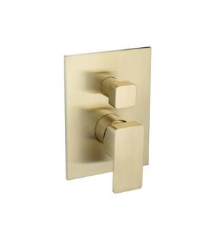 Flusso 196.2100SB Tub / Shower Trim With Pressure Balance Valve - 2-Output in Satin Brass PVD