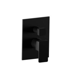 Flusso 196.2100GB Tub / Shower Trim With Pressure Balance Valve - 2-Output in Gloss Black