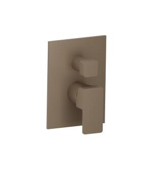 Flusso 196.2100DT Tub / Shower Trim With Pressure Balance Valve - 2-Output in Dark Tan