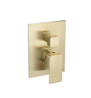 Flusso 196.2100TSB Tub / Shower Trim - 2 - Output in Satin Brass PVD