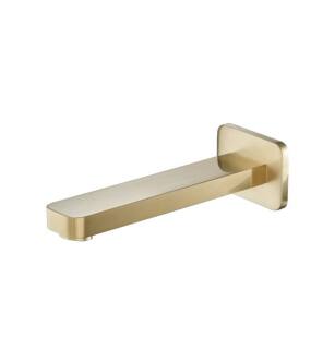 Flusso 196.2300SB Wall Mount Non Diverting Tub Spout in Satin Brass PVD
