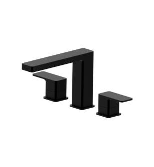 Flusso 196.2410GB 3 Hole Deck Mount Roman Tub Faucet in Gloss Black
