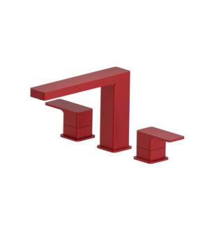 Flusso 196.2410DR 3 Hole Deck Mount Roman Tub Faucet in Deep Red