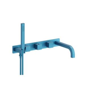 Flusso 196.2691SKB Wall Mount Tub Filler With Hand Shower in Sky Blue