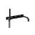 Isenberg 196.2691GB Wall Mount Tub Filler With Hand Shower in Gloss Black