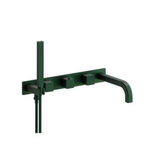 Flusso 196.2691LG Wall Mount Tub Filler With Hand Shower in Leaf Green