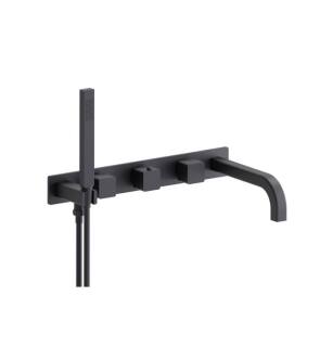 Flusso 196.2691DG Wall Mount Tub Filler With Hand Shower in Dark Gray