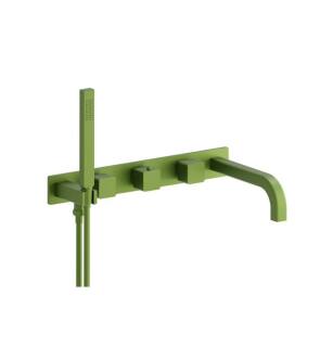 Flusso 196.2691IG Wall Mount Tub Filler With Hand Shower in Flusso Green