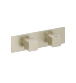 Flusso 196.2693LT 3/4" Horizontal Thermostatic Shower Valve and Trim with 1 Ouptut in Light Tan