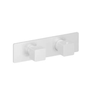 Flusso 196.2693TGW Trim For Thermostatic Valve in Gloss White
