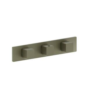 Flusso 196.2715AG 3/4" Horizontal Thermostatic Valve with 2 Volume Controls & Trim in Army Green