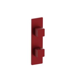 Flusso 196.2720CR 3/4" Horizontal Thermostatic Shower Valve & Trim - 1- Output in Crimson