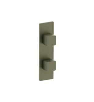 Flusso 196.2720AG 3/4" Horizontal Thermostatic Shower Valve & Trim - 1- Output in Army Green