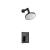 Isenberg 196.3000MB Single Output Shower Set With ABS Shower Head and Arm in Matte Black