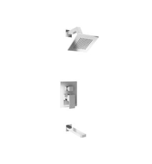 Flusso 196.3200CP Two Output Shower Set With Shower Head And Tub Spout in Chrome