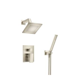 Flusso 196.3250BN Two Output Shower Set With Shower Head And Hand Held in Brushed Nickel PVD