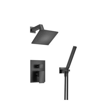 Flusso 196.3250MB Two Output Shower Set With Shower Head And Hand Held in Matte Black