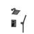 Isenberg 196.3250MB Two Output Shower Set With Shower Head And Hand Held in Matte Black
