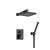 Isenberg 196.3300MB Two Output Shower Set With Shower Head And Hand Held in Matte Black