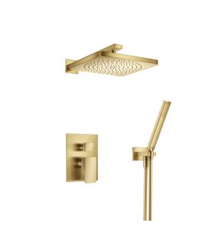Isenberg 196.3300SB Two Output Shower Set With Shower Head And Hand Held in Satin Brass PVD