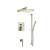 Isenberg 196.3350BN Two Output Shower Set With Shower Head, Hand Held And Slide Bar in Brushed Nickel PVD
