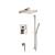 Isenberg 196.3350PN Two Output Shower Set With Shower Head, Hand Held And Slide Bar in Polished Nickel PVD