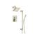 Isenberg 196.3400BN Two Output Shower Set With Shower Head, Hand Held And Slide Bar in Brushed Nickel PVD