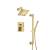 Isenberg 196.3400SB Two Output Shower Set With Shower Head, Hand Held And Slide Bar in Satin Brass PVD