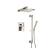Isenberg 196.3450PN Two Output Shower Set With Shower Head, Hand Held And Slide Bar in Polished Nickel PVD