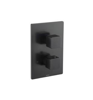 Flusso 196.4101MB 3/4" Thermostatic Shower Valve & Trim with One Output in Matte Black