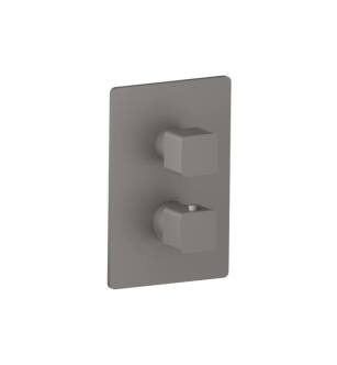 Flusso 196.4101SG 3/4" Thermostatic Shower Valve & Trim with One Output in Steel Gray